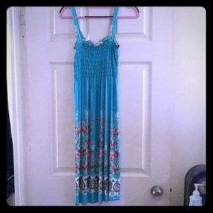 Turquoise Floral Sundress